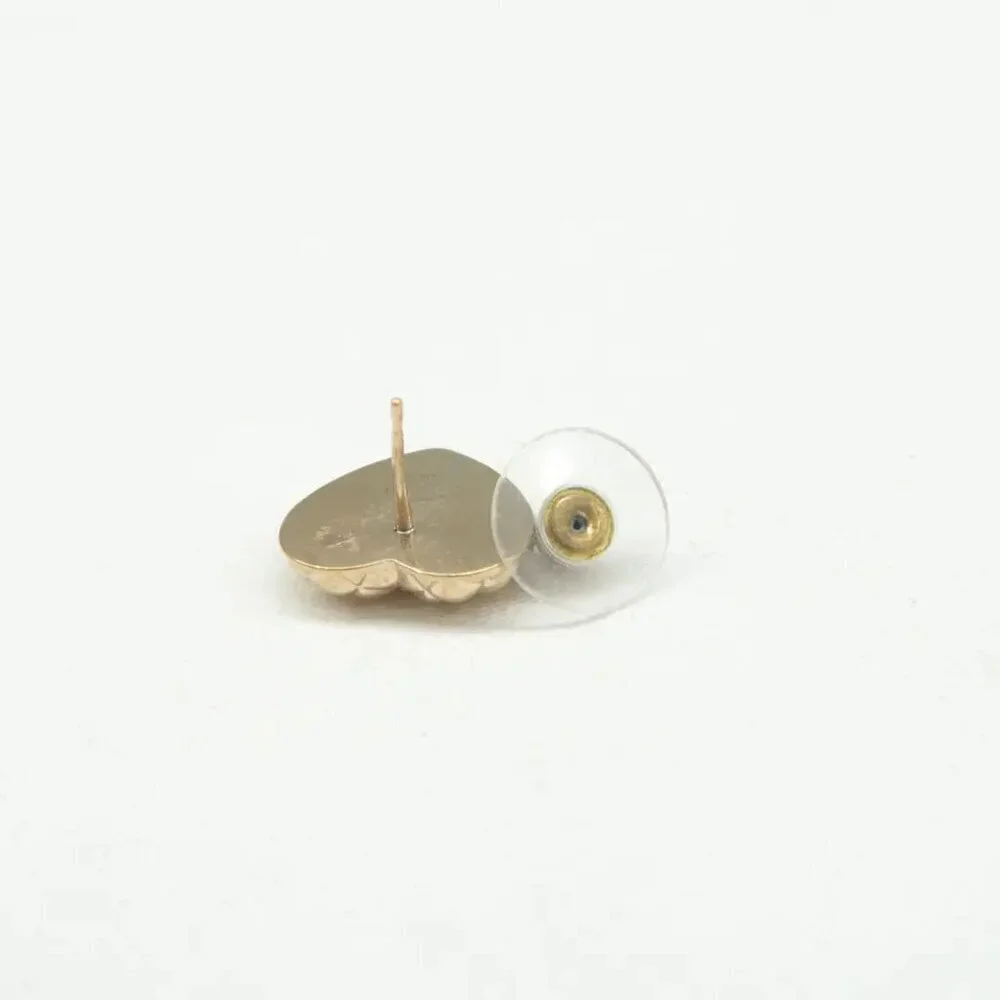 100% Authentic Chanel CC Gold-Tone Metal Earrings 701-092924